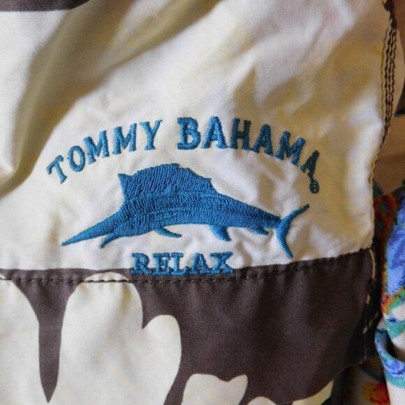 Tommy Bahama Men's Lined Large Swim Trunks Shorts Surfing Ocean Hawaiian Print - Picture 2 of 8